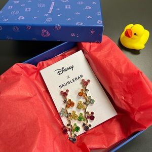 NWT💍 BaubleBar Disney x Mickey Mouse Rainbow Drop Earrings